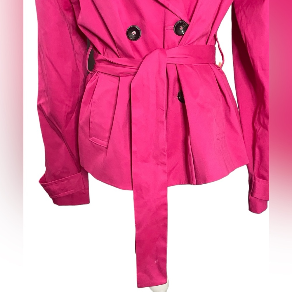 Apostrophe Small Hot Pink Double Breasted Women’s Blazer with Tie Waist - Picture 6 of 16